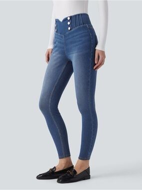 Halara Flex High Rise Tummy Control Leggings Jeggings Elastic Waist Pull-on